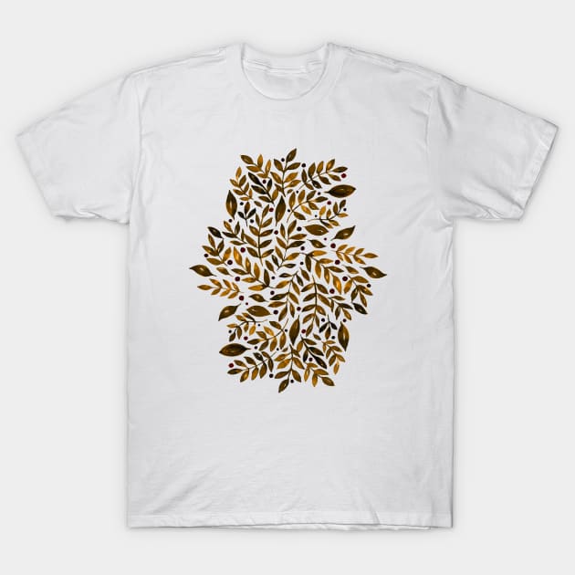 Seasonal branches and berries -  autumn T-Shirt by wackapacka
